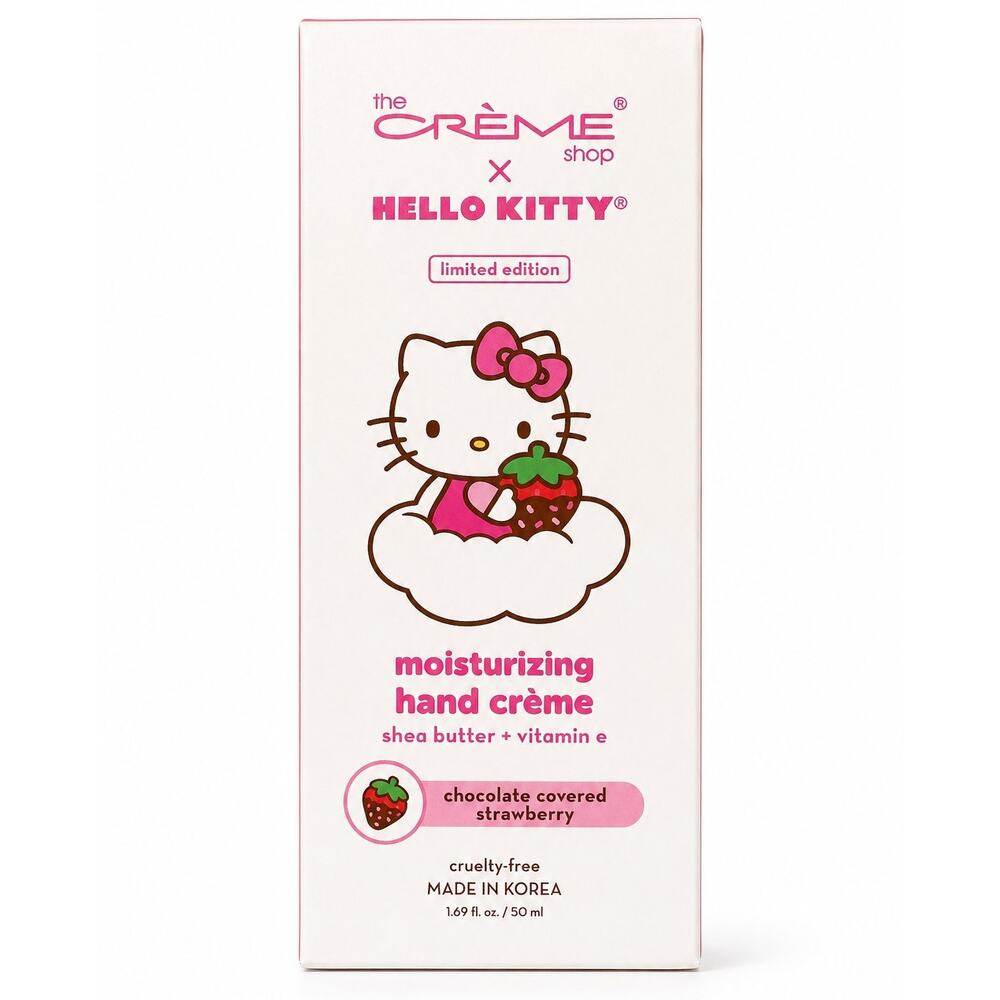Hello Kitty x The Crème Shop Hand Crème Chocolate Strawberry NIB LE